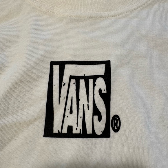 Unisex Vans White and Black Checkered Long Sleeve Shirt - Picture 2 of 8